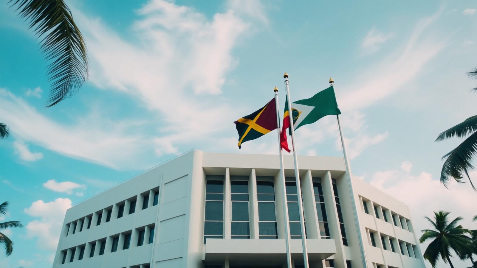 Aerial view of small Caribbean islands representing regional cooperation.